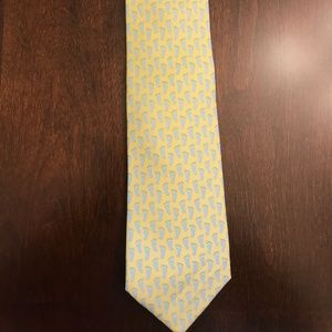 Vineyard Vines Yellow Footprint Tie